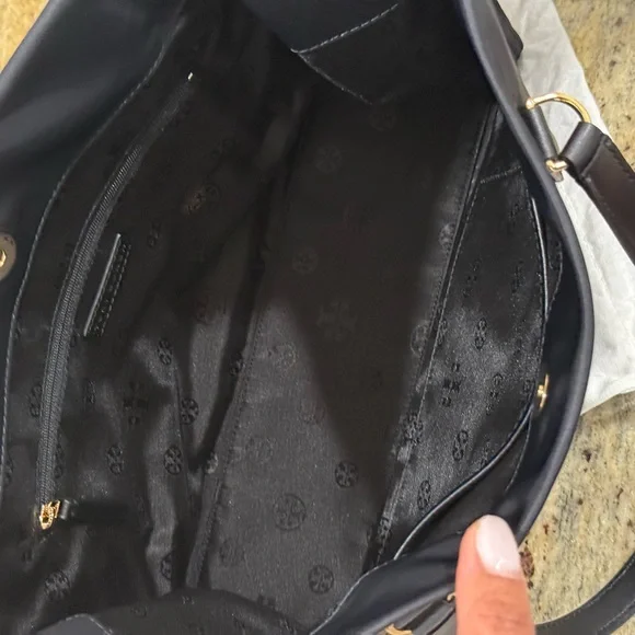 New Tory Burch Ella small tote nylon black - Picture 4 of 10